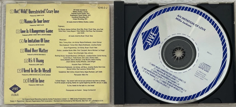 MILLIE JACKSON - Imitation Of Love (1986, CD) LIKE NEW Rare OOP OG Copy Foto 2 de 4