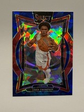 2024-25 Panini Select - Concourse Amen Thompson #59 Blue Cracked Ice Prizm