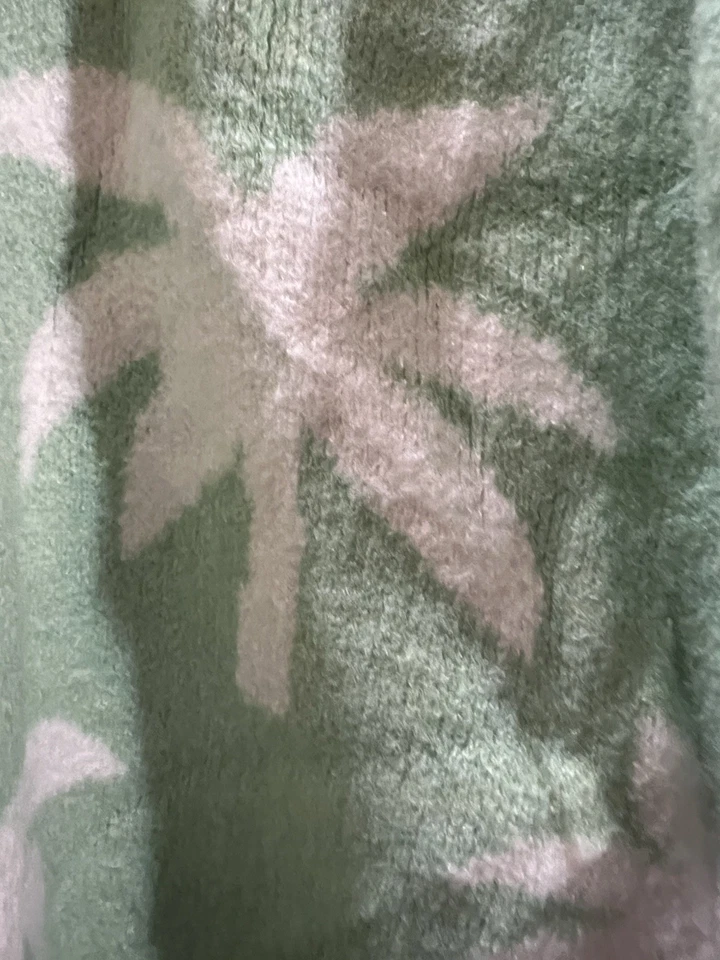 Suéter para mujer Caribbean Joe Island Co nuevo con etiquetas XL GRN W palmeras blancas Foto 3 de 4