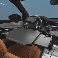 2 in 1 Large Car Steering Wheel Tray/Back Seat Headrest Table with Phone Hold...