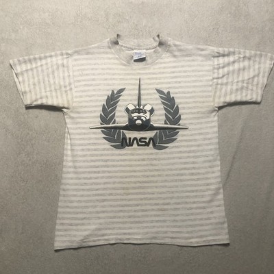 SPACE SHUTTLE NASA Vintage Kingstree striped T-SHIRT Size Small