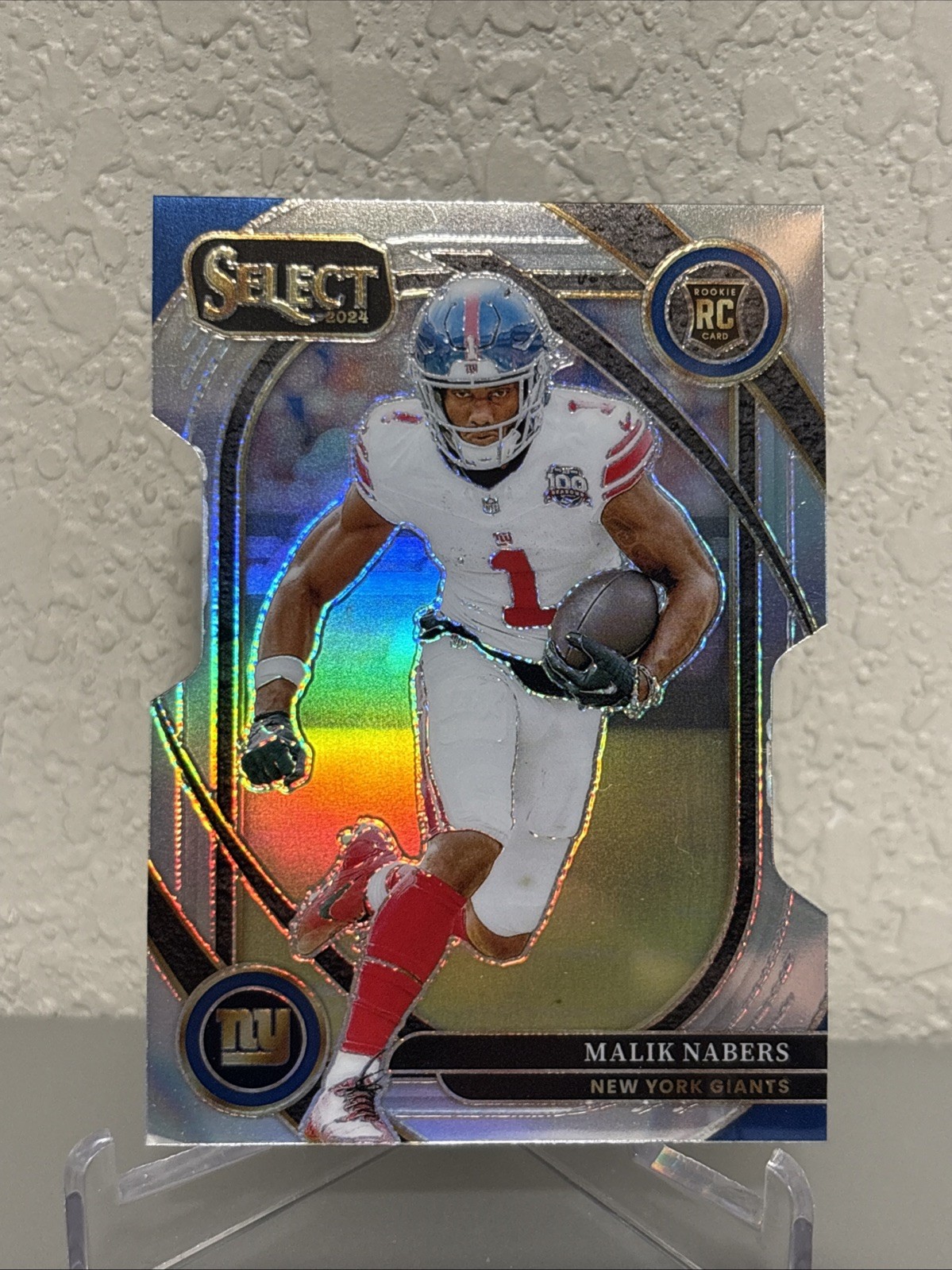 2024 Panini Select Malik Nabers Silver Prizm Die Cut RC #220