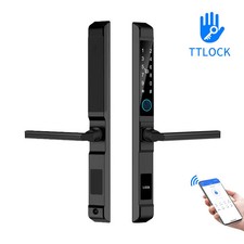 TTLock Smart Fingerprint Password RFID Door Lock IP65 Waterproof Aluminum Slide