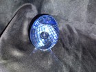 Vintage Murino Art Glass Blue Swirl Heavy Paperweight with Controlled Bubbles — photo 2