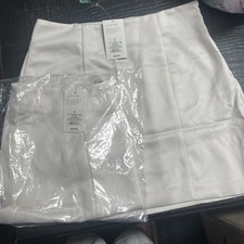 Women's Satin Mini A-Line Skirt - A New Day Cream Size 8. Zip. NWT. O/F/K/B