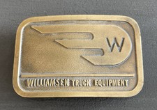 Williamson Truck Equipment Solid Brass 3  Rectangle Belt Buckle