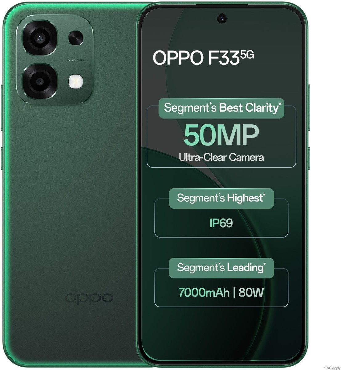 OPPO F33 5G 6GB 128GB Green Unlocked Dual SIM Global Version 7000