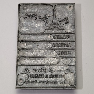 Ocean & Paris Co Buy From Paris Printing Letterpress Printers Block VTG