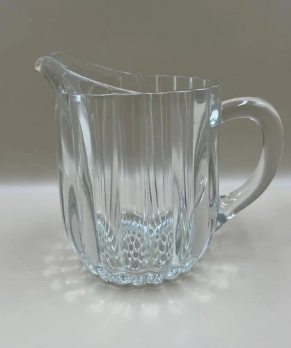 5" Clear Glass Pitcher With Hobnail Bottom Milk Juice