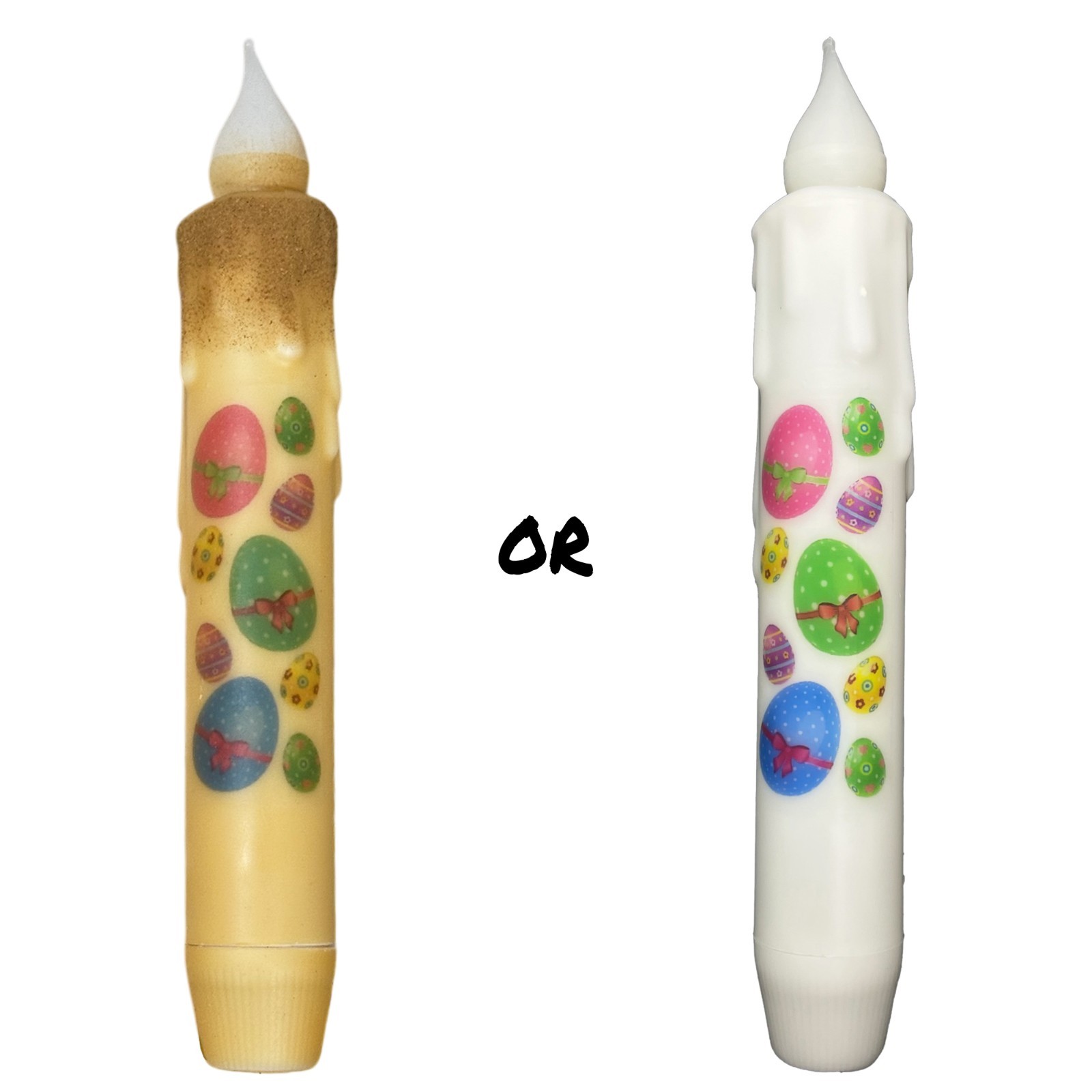 7-inch LED Easter Egg Candles with Timer and Battery Operation