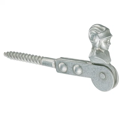POLLMANN BAUBESCHLÄGE Klappladen-Feststeller Halter Frauenkopf mit Holzgewinde zum Einschrauben