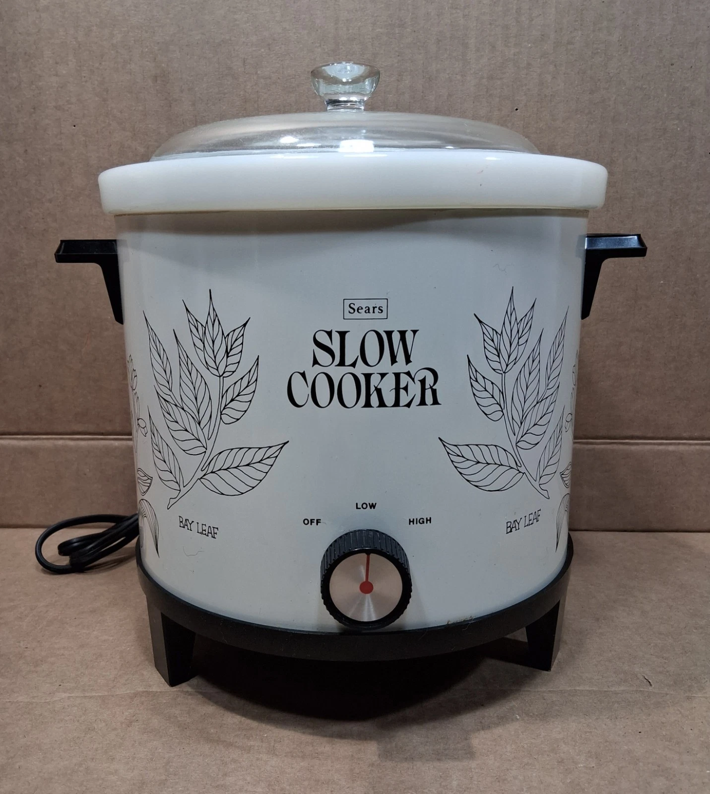 Vintage Sears Bay Leaf 4 Quart Slow Cooker