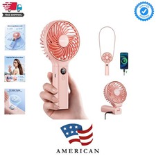 Handheld Portable Fan, 5000mAh Rechargeable Battery, 6 Speed Wind, LED Digita...