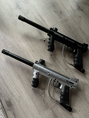 (2) Tippmann 98 Custom .68 Cal Paintball Markers Long Barrels