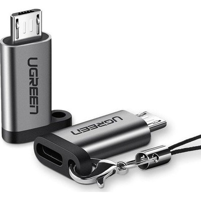 Adapter von USB-C auf MicroUSB Ugreen Ladeadapter Konverter USB Grau