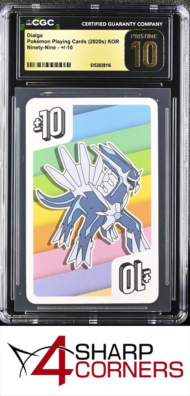 2020 POKEMON KOREAN NINETY-NINE PLAYING CARDS DIALGA +/-10 CGC 10 PRISTINE