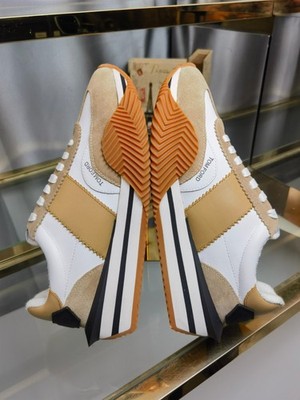 Tom Ford White Beige Tan Suede Leather Retro Platform Men's Casual Shoes