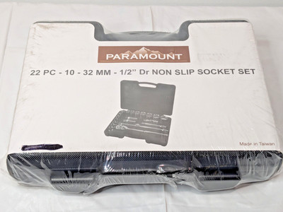 Paramount 22 Piece Non Slip Socket Set 1/2'' Drive 10 to 32 mm 69556405