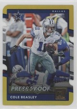2017 Panini Donruss Press Proof Gold Die-Cut 14/25 Cole Beasley #175 ex1