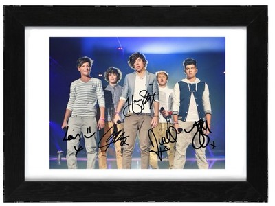 One Direction Signed Autograph PHOTO Pre Print Music 6x4/A4/ Framed