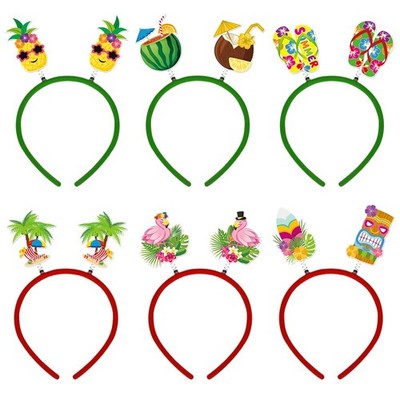 Tropical Fun Headbands Set   6 designs including pineapple, watermelon, flami...
