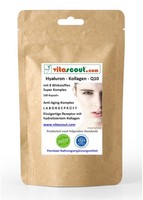 Hyaluron Kollagen Q10 Komplex 500 Kapseln – Vitamin C, Biotin Zink Selen Mangan