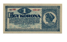 1 KORONA UNC-AUNC  BANKNOTE FROM  HUNGARY  1920  PICK-57