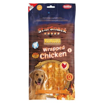 Nobby StarSnack Hundeleckerli Barbecue Wrapped Chicken 375 g  Hundefutter