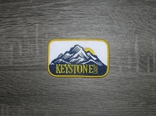 Keystone Light American Beer Mountains Embroidered Iron On Patch  3.5" x 2.25"