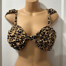 Unbranded Leopard Print Bikini Top with Pads in XXL