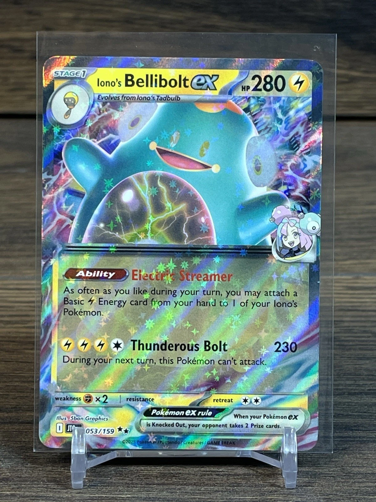 Pokemon TCG Iono's Bellibolt ex 053/159 Journey Together Double Rare English NM