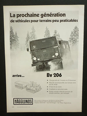 3/1978 PUB AB HAGGLUNDS & SONER SCHWEDEN MILITÄRFAHRZEUG Bv 206 CHENILLE SPUR ANZEIGE