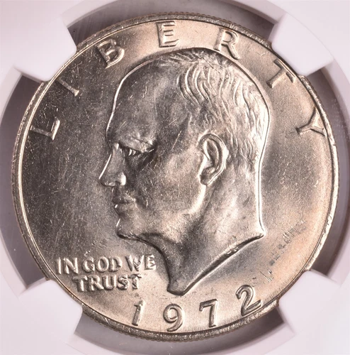 1972 Type 3 Eisenhower Dollar - NGC MS65 - Starting At Greysheet Bid 