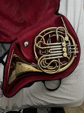 Antigua Winds Double F/Bb Gold French Horn - Horn Case W/ Cleaning Kit  MP