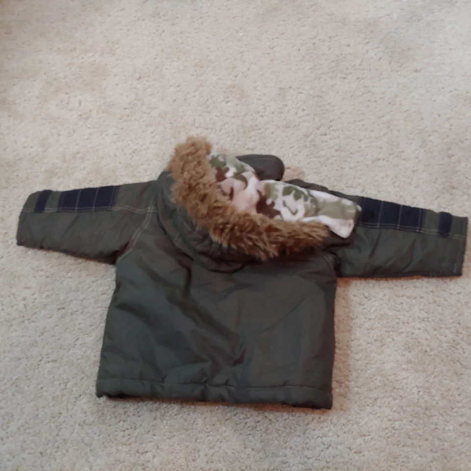 Bebé/Niño Pequeño 18mos. Chaqueta esquí perro verde oliva TRex Foto 4 de 4