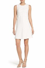 Eliza J Lace Ponte Fit & Flare Dress (size 12)