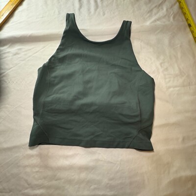 Lululemon Athletica Align Green Cropped TankTop Built-In Support Women's Sz XS/S