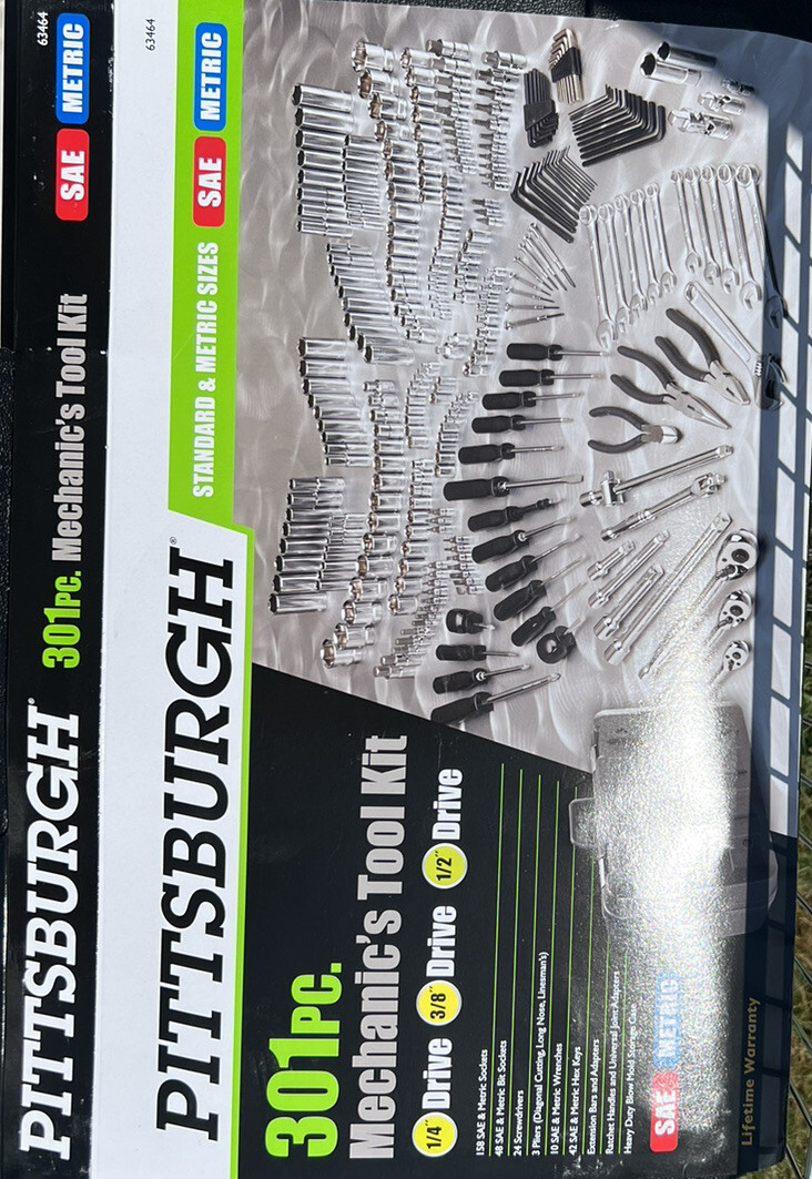 NEW 301 Piece Mechanic's Tool Set Kit Shop Garage Repair LIFETIME