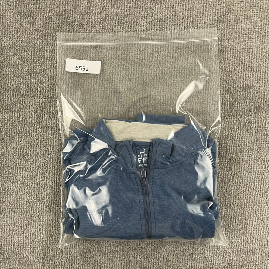 CUFFYS Cape Cod Pullover Men Extra Large Blue 1/4… - image 10