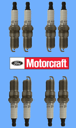 8 Spark Plugs FORD MOTORCRAFT SP405 & Coils REPLACE OEM # AGSF22FM1 DG508 - Bild 3 von 10