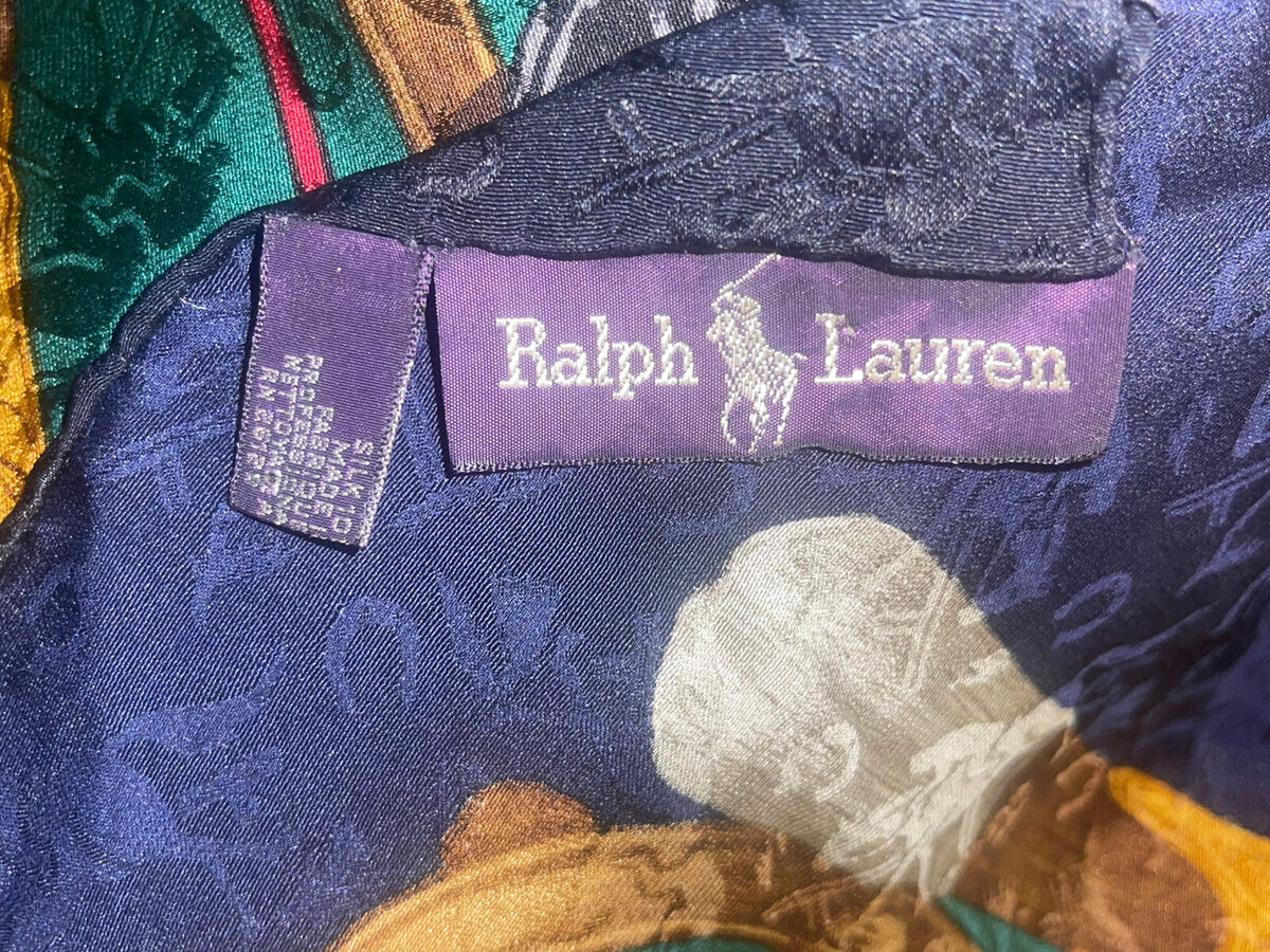 vintage RALPH LAUREN 100% silk scarf Equestrian print Horse Purple Tag 34”x34” vintage RALPH LAUREN 100% silk scarf Equestrian print Horse Purple Tag 34”x34”
