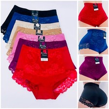 High Waist Briefs Tummy Control Girdles Lace Shaper Panties 69076 Lot 2, 4 or 6