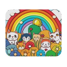 Rainbow Cats Mouse Pad: LGBT-Friendly Bright Design for Style Function