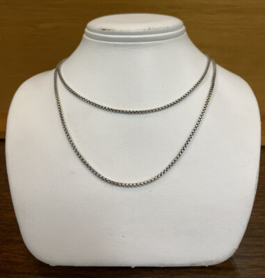 David Yurman Sterlingsilber 925 Box Kette Halskette verstellbar über 36 cm