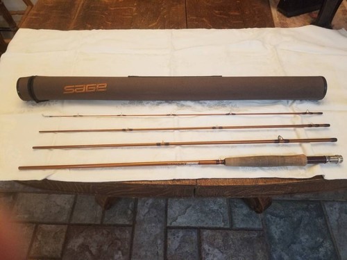 Sage fly rod, 9 ft, 6 weight, Model FLi 690-4, w/hard case, excellent condition