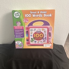 Leap Frog Scout Violet 100 Words Book Bilingual Box Has A Torn Spot.