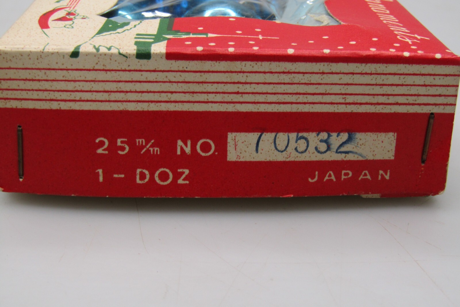 Lot Vintage Glass BLUE BALL Feather Tree Mini Christmas Ornaments Japan