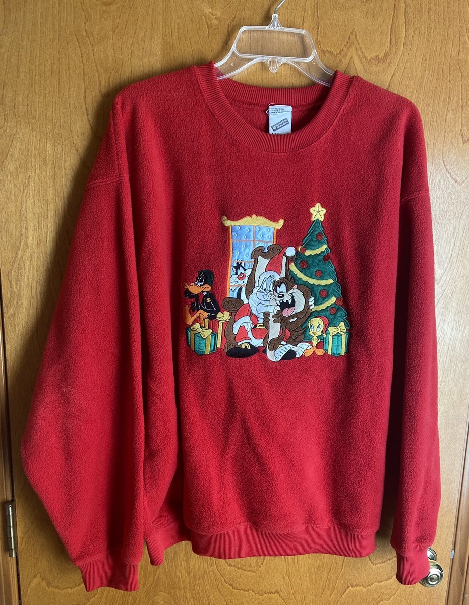 LOONEY TUNES WARNER BROS. FLEECE CHRISTMAS SWEATSHIRT, SWEATER