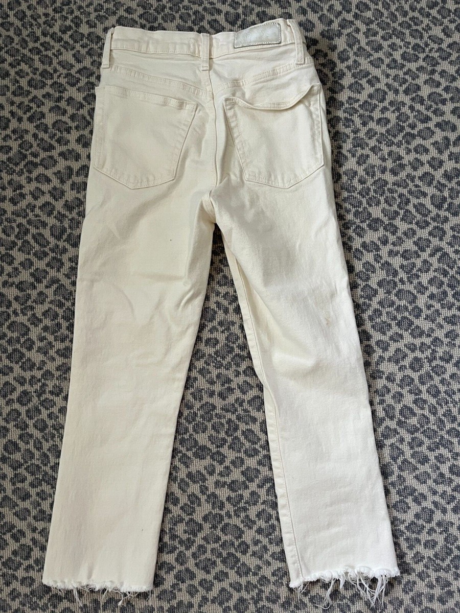 Re/done 80s Slim Straight White Jeans Size 26 | eBay