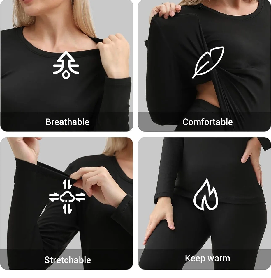 Vinconie Intimo Termico Donna Biancheria Termica Donna Sci Pantaloni Termici